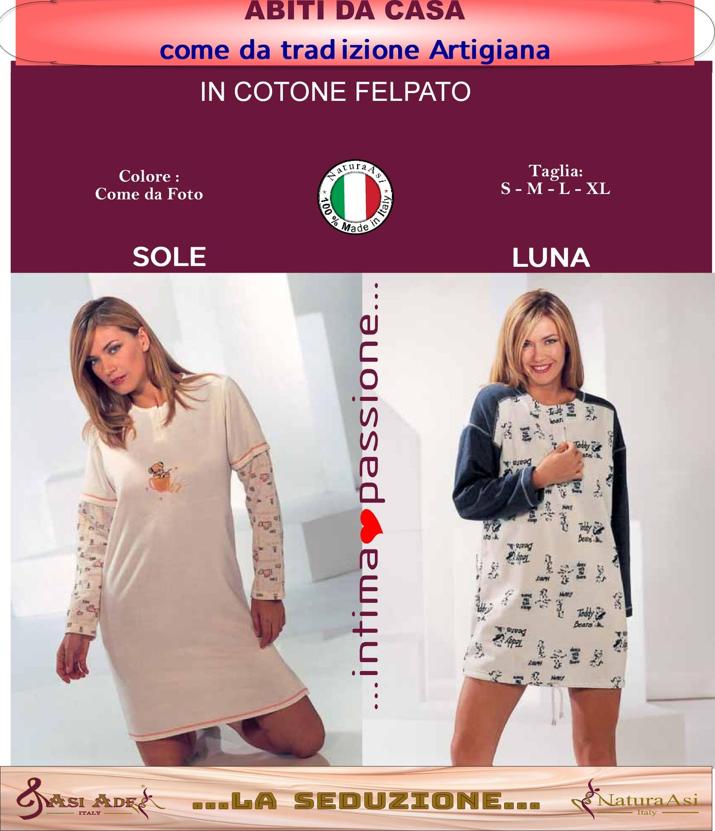 ABITI DA CASA LUNA & SOLE 2PZ